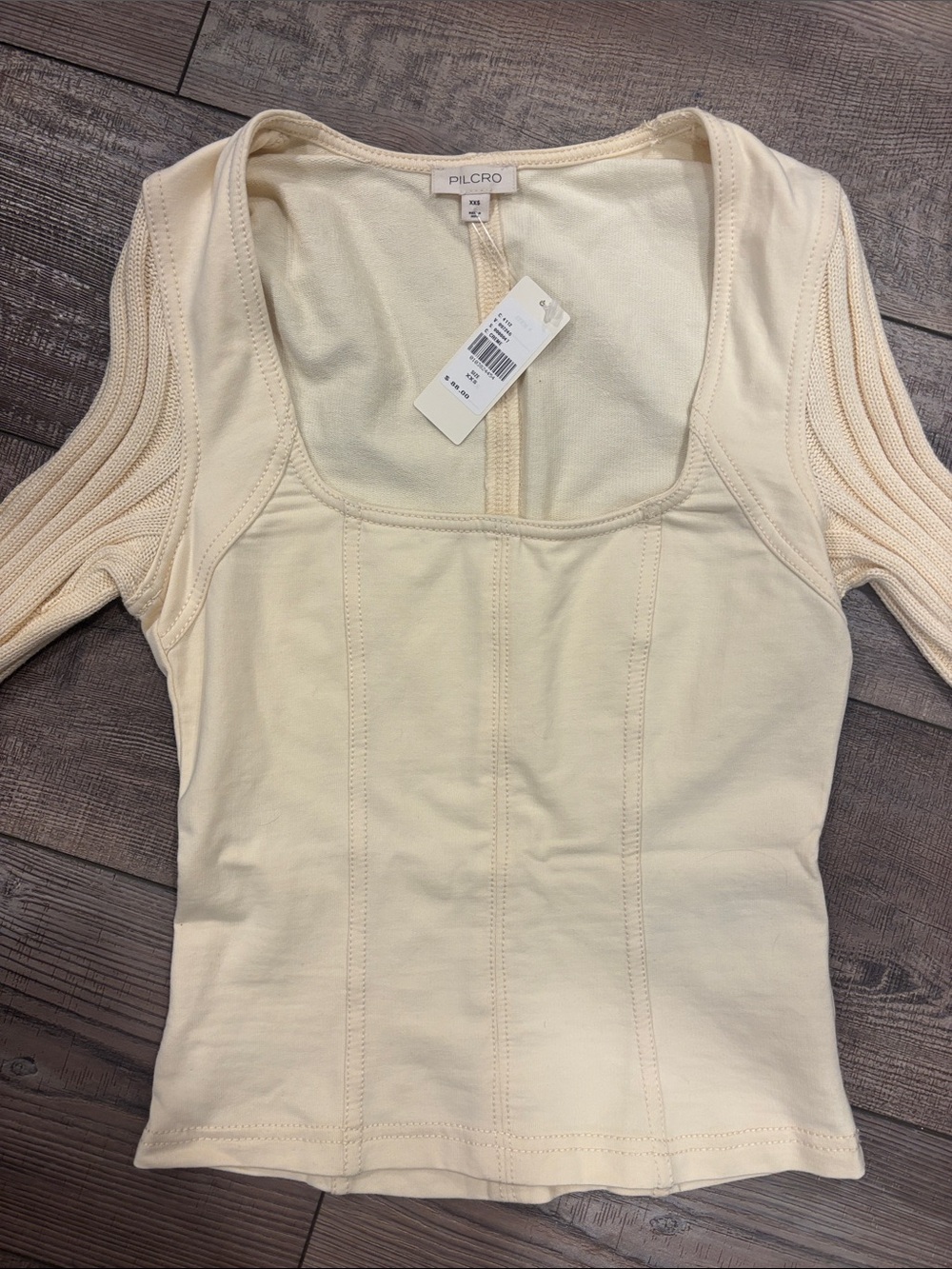 Pilcro Long Sleeve Square Neck Top XXS - Picture 5 of 7